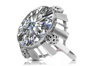 Zircon Lira sterlină de argint 925 Inel Vintage bijuterii vrc043s